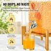 Beverage Dispenser, 2.5 Gallon Drink Dispensers for Parties, Glass Juice Dispenser with Stand, Stainless Steel Spigot, Iced Tea Lemonade Juice Water Dispenser, for Restaurants, Hotels, Parties