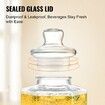 Beverage Dispenser, 2.5 Gallon Drink Dispensers for Parties, Glass Juice Dispenser with Stand, Stainless Steel Spigot, Iced Tea Lemonade Juice Water Dispenser, for Restaurants, Hotels, Parties
