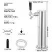 Single Faucet Draft Beer Tower Dispenser Stainless Steel Keg Beer Tower