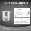 Stainless Steel Kettle, 5 GALLON Brewing Pot, Tri Ply Bottom for Beer, Brew Kettle Pot for Beer Brewing, Home Brewing Supplies Includes Lid, Handle, Thermometer, Ball Valve Spigot