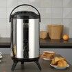 Stainless Steel Insulated Beverage Dispenser, 7.6 Liter, Thermal Hot and Cold Drink Server Dispenser with Spigot Handle, Food-grade for Hot Tea Coffee Water Restaurant Drink Shop