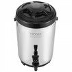 Stainless Steel Insulated Beverage Dispenser, 7.6 Liter, Thermal Hot and Cold Drink Server Dispenser with Spigot Handle, Food-grade for Hot Tea Coffee Water Restaurant Drink Shop