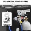 Double Gauge Regulator, CO2 Regulator Gauge with 0-60PSI, Heavy Duty CO2 Gauge Gas System, Draft Beer Regulator with Check Valve, Adjustable Pressure Regulator for Draft Beer Homebrew, CGA320