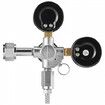Double Gauge Regulator, CO2 Regulator Gauge with 0-60PSI, Heavy Duty CO2 Gauge Gas System, Draft Beer Regulator with Check Valve, Adjustable Pressure Regulator for Draft Beer Homebrew, CGA320