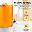 Beverage Dispenser, 2 Gallon Drink Dispensers for Parties, Glass Juice Dispenser with Stainless Steel Spigot, Iced Tea Lemonade Juice Water Dispenser, for Restaurants, Hotels, Parties