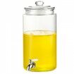 Beverage Dispenser, 2 Gallon Drink Dispensers for Parties, Glass Juice Dispenser with Stainless Steel Spigot, Iced Tea Lemonade Juice Water Dispenser, for Restaurants, Hotels, Parties