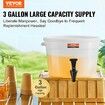 Beverage Dispenser, 3 Gallon Drink Dispensers for Parties, Plastic Juice Dispenser with Spigot and Lid, Iced Tea Lemonade Juice Water Dispenser, for Restaurants, Hotels, Parties