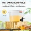 Beverage Dispenser, 3 Gallon Drink Dispensers for Parties, Plastic Juice Dispenser with Spigot and Lid, Iced Tea Lemonade Juice Water Dispenser, for Restaurants, Hotels, Parties
