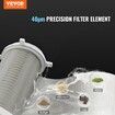 Spin Down Filter, 40 Micron Whole House Sediment Filter for Well Water, 3/4" G-F + 1" G-M, 4 T/H High Flow Rate, for Whole House Water Filtration Systems, Well Water Sediment Filter