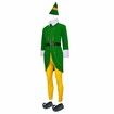 Budby the Elf Costume Mens Christmas Elf Costume with Wig Cosplay Full Set Holiday Party Costumes (Size:3X-Large)