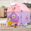 Kids Play Tent Playhouse Childrens Princess Castle Indoor Outdoor Game with Mat String Lights 1 Door 2 Windows Toys Boys Girls House Playset