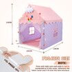 Kids Play Tent Playhouse Childrens Princess Castle Indoor Outdoor Game with Mat String Lights 1 Door 2 Windows Toys Boys Girls House Playset