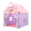 Kids Play Tent Playhouse Childrens Princess Castle Indoor Outdoor Game with Mat String Lights 1 Door 2 Windows Toys Boys Girls House Playset