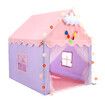 Kids Play Tent Playhouse Childrens Princess Castle Indoor Outdoor Game with Mat String Lights 1 Door 2 Windows Toys Boys Girls House Playset