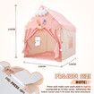 Kids Play Tent Princess Castle Playhouse Childrens Indoor Outdoor Game with Mat String Lights 1 Door 2 Windows Toys Boys Girls House Cottage