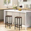 Bar Stools Set of 2 Kitchen Counter Height Barstools Dining Island Chairs Tall Modern Comfortable Backless Breakfast Seats for Home Restaurant Cafe Pub