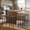 Bar Stools Set of 4 Counter Height Kitchen Island Barstools Dining Tall Chairs Modern Backless Comfortable Breakfast Seats for Home Cafe Restaurant Pub