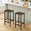 Bar Stools Set of 4 Counter Height Kitchen Island Barstools Dining Tall Chairs Modern Backless Comfortable Breakfast Seats for Home Cafe Restaurant Pub