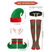 6 Pack Women Christmas Elf Costume Set Velvet Dress Santas Helper Costume Xmas Outfit Elf Hat Shoes Ears Belt Socks (Size:X-Large)