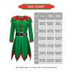 6 Pack Women Christmas Elf Costume Set Velvet Dress Santas Helper Costume Xmas Outfit Elf Hat Shoes Ears Belt Socks (Size:X-Large)