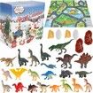 Advent Calendar,Jurassic Park Advent Calendar with Playmat Rug for Boys, Kids and Toddlers, Mini Dinos for 4 5 6 7 8 Years Old