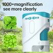 Portable 1080P Handheld Microscope 1000X With Photo And Video Functions Educational Mini Pocket Outdoor Toy For Kids Color White And Blue