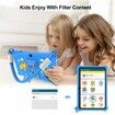 7 inch Kids Android 13 Tablet with Lanyard, 32GB with WiFi, Dual Camera, Education, Games, Kids Software Pre-Installed, Parental Control, Blue