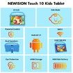 10.1 inch Android 13 Tablet for Kids with 4GB RAM 64GB ROM, 6000mAh, Bluetooth,WiFi,Parental Control,Dual Camera, App Pre-Installed(Blue)