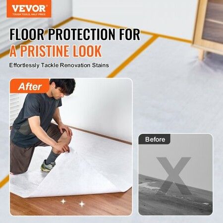 Carpet Protection Film 39" x 100' Floor and Surface Shield Easy to Cut Simple Installation Fiber Fabric Car Mat Protection Film Roll