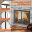 Fireplace Screen 1 Panel with Door Sturdy Iron Mesh Fireplace Screen 990(L) x780(H)MM Spark Guard Cover Simple Installation Free Standing Fire Fence Grate