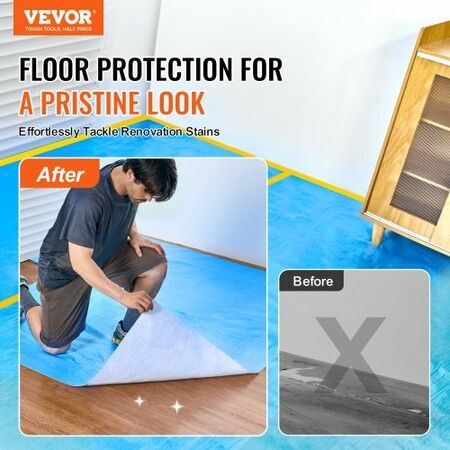 Carpet Protection Film 40" x 84' Floor and Surface Shield Easy to Cut Simple Installation Fiber Fabric Car Mat Protection Film Roll