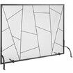 Fireplace Screen Single Panel Sturdy Iron Mesh Fireplace Screen 906(L) x720(H)MM Spark Guard Cover Simple Installation Free Standing Fire Fence Grate