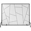 Fireplace Screen Single Panel Sturdy Iron Mesh Fireplace Screen 906(L) x720(H)MM Spark Guard Cover Simple Installation Free Standing Fire Fence Grate