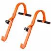 Ladder Roof Hook Stabilizer 2 Pack with Wheel Rubber Grip T-Bar Steel