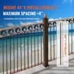 Staircase Metal Balusters 44'' x 0.5'' Square Aluminum Alloy Decorative Banister Spindles 11 Pack Deck Baluster with Screws Classic Hollow Straight Deck