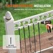 Staircase Metal Balusters 44'' x 0.5'' Square Aluminum Alloy Decorative Banister Spindles 11 Pack Deck Baluster with Screws Classic Hollow Straight Deck
