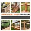 Staircase Metal Balusters 44'' x 0.5'' Square Aluminum Alloy Decorative Banister Spindles 11 Pack Deck Baluster with Screws Classic Hollow Straight Deck