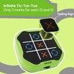 Tic Tac Toe Bolt Game,Original 3-in-1 Handheld Puzzle Game Console,Portable Travel Games for Car Ride,Board Games,Birthday Gifts for Ages 3+ (Green)