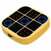 Tic Tac Toe Bolt Game,4-in-1 Handheld Puzzle Game Console,Electronic Tic Tac Toe Game,Portable Travel Games for Car Ride,Board Games (Yellow)