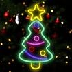 Christmas Tree Neon Light Signs, Festival LED Xmas Tree Neon Light Wall Decorative Light USB Powered for Bedroom Birthday Party