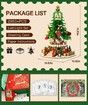 Christmas Tree Building Set Music Box Christmas Building Blocks with LED Lights Compatible with Lego Christmas Tree  Xmas Gift  2963PCS