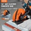 Electric Concrete Saw 14 in 2000 W 15 A Motor Circular Saw Cutter with Max.6 in Adjustable Cutting Depth Wet Disk Saw Cutter Includes Water Line