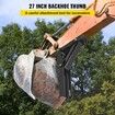 27" Backhoe Thumb 1/2" Teeth Thickness Heavy Duty Excavator Thumb Black Steel Weld On Thumb Attachments with 12mm Bolt-On Design Adjustable Mini Thumb