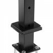 4-Pack Cable Railing Post 42" x 2" x 2" Steel Horizontal Hole Deck Railing Post 12 Pre-Drilled Holes SUS304 Stainless Steel Cable Rail Post Black