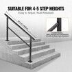 Outdoor Handrail 165LBS Load Handrail Outdoor Stairs Aluminum Stair Handrail 60 x 35" Outdoor Stair Railing Transitional Range from 0 to 30° Staircase