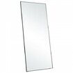 Full Length Mirror 1800x785 mm Extra Large Standing Hanging or Leaning Rectangle Floor Mirror with Tempered Glass Aluminum Alloy Frame Mirror Black