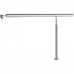 Step Handrail Stainless Steel Stair Railing for In-and Outdoor Use Metal Hand Rails for Steps, 150 x 80 cm, Silver