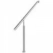 Step Handrail Stainless Steel Stair Railing for In-and Outdoor Use Metal Hand Rails for Steps, 150 x 80 cm, Silver