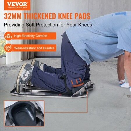 Concrete Knee Boards Slider Knee Boards 711 x 203mm Kneeler Board Stainless Steel Kneedboards  Concrete Sliders Pair Moving Sliders with Concrete Knee Pads