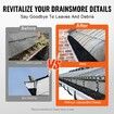 Gutter Brush 60 Feet Total Length 4.33 inch Diameter Gutter Cleaning Tools Ground-Level Gutter Brush Leaf Guard for 5 Inch Gutters Easily Clear roof